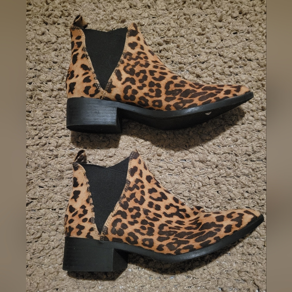 🔥🔥HP🔥🔥12-19-24🔥🔥WOMENS A NEW DAY LEOPARD PRINT ANKLE BOOTS SIZE 6 - Picture 7 of 12
